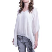 Load image into Gallery viewer, V-Neck Silk Balloon Hem Top

