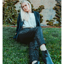Load image into Gallery viewer, 1/2 Sequin Knit Pants
