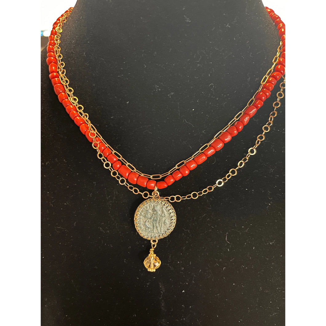 Coral Glow Necklace