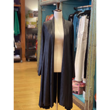 Load image into Gallery viewer, Long Swing Faux Leather Knit Cardigan
