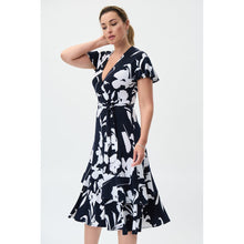 Load image into Gallery viewer, Floral Print Ruffled Faux-Wrap Dress

