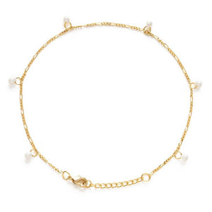 Miyuki Seed Bead Anklet - Pearl