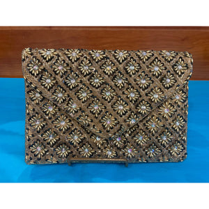 Beaded Clutch with Chain Strap