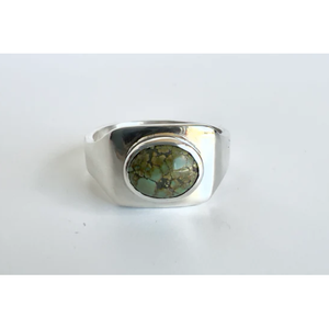 Natural Green Nevada Turquoise Ring