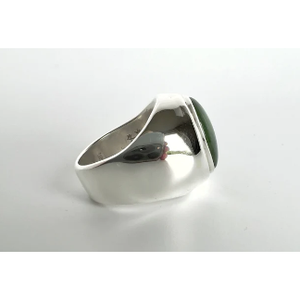 Nephrite Jade Sterling Silver Ring