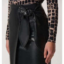 Load image into Gallery viewer, Faux Leather Tie Wrap Skirt
