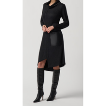 Load image into Gallery viewer, Sweater Knit Dress with Faux Leather Pocket
