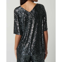 Load image into Gallery viewer, Sequin Dolman Short Sleeve Boxy Top
