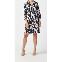 Load image into Gallery viewer, Abstract Print Stretch Poplin Trapeze Dress
