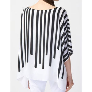 Abstract Print Georgette Poncho Top