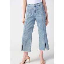 Load image into Gallery viewer, Culotte Jeans with Embellished Front Seam
