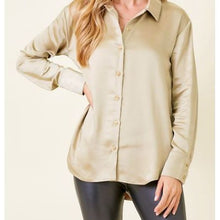 Load image into Gallery viewer, BUTTON DOWN SILKY SHIRT
