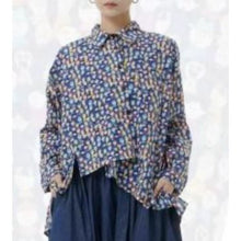 Load image into Gallery viewer, Cotton Poplin Angular Hemline Button Front Top
