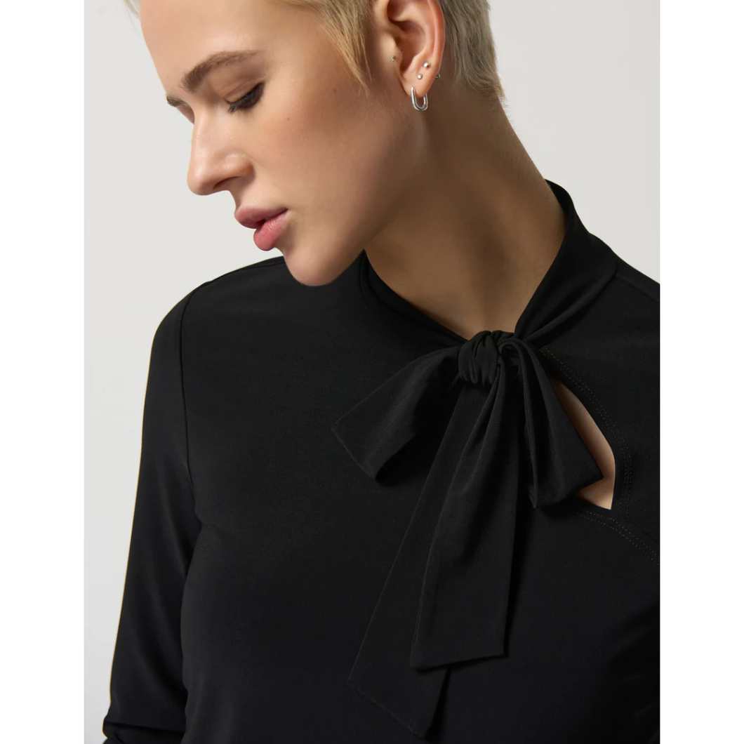 Long Sleeve Bow Neck Top