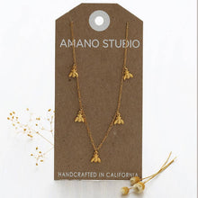 Load image into Gallery viewer, Tiny Honey Bee Necklace
