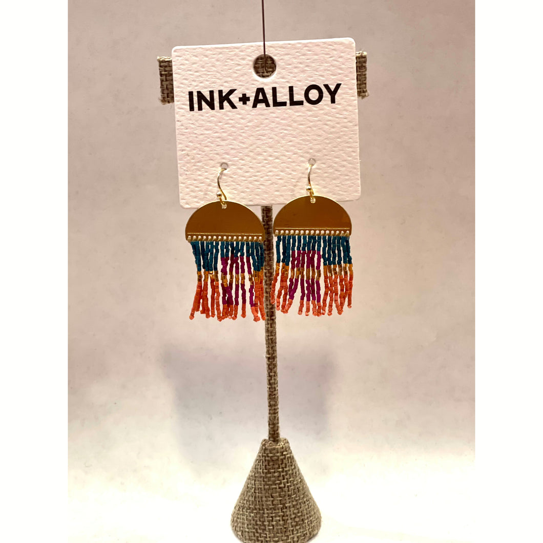 Birdie Abstract Earrings Magenta