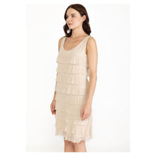 Load image into Gallery viewer, V-Neck Ruched Top Ruffle Skirt Sleeveless Dress
