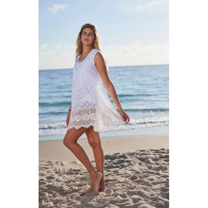 Sleeveless Lace Beach Dress