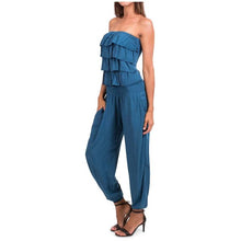 Load image into Gallery viewer, Strapless Knit Ruffle Jumpsuit with Pockets
