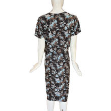 Load image into Gallery viewer, Short Sleeve Scoop Neck Microfiber Dress with Ruched Skirt
