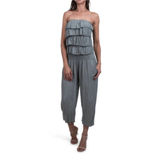 Load image into Gallery viewer, Strapless Knit Ruffle Jumpsuit with Pockets

