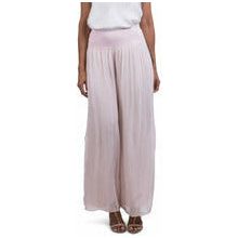 Load image into Gallery viewer, Wide Leg Slit Leg Silk Pant
