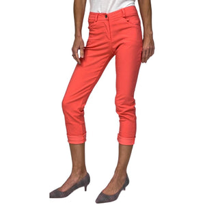 Fly Front Pocket Stretch Crop Pant