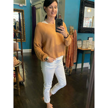 Load image into Gallery viewer, V-Neck Knit Sweater with Cuff Sleeve
