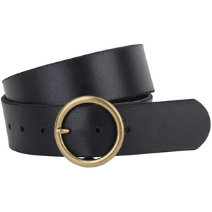 Wide Copper-Toned Buckle Belt