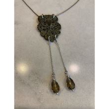 Load image into Gallery viewer, Medieval Buckle &amp; Crystals Heart Necklace
