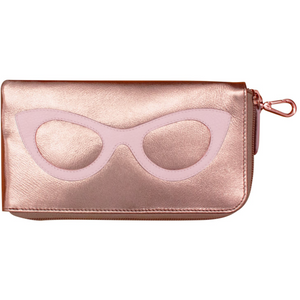Large Leather Eye Glass Holder with Wallet