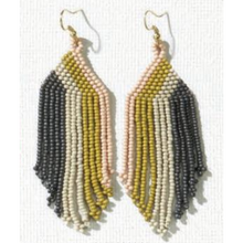 Load image into Gallery viewer, Stripe Fringe Earrings 3.75&quot;
