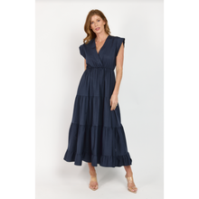 Load image into Gallery viewer, Long Poplin Tiered Dress
