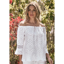 Load image into Gallery viewer, Cotton Eyelet Off-Shoulder Top
