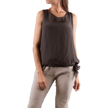 Load image into Gallery viewer, Sleeveless Silk Tank with Side Tie

