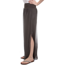 Load image into Gallery viewer, Wide Leg Slit Leg Silk Pant
