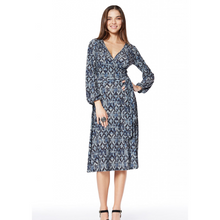 Load image into Gallery viewer, Long Sleeve Microfiber Faux Wrap Dress
