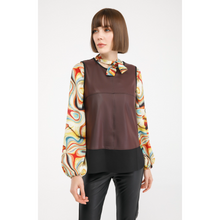 Load image into Gallery viewer, Faux Leather and Knit Pull-Over Vest
