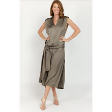 Load image into Gallery viewer, Satin Caftan Dress with Optional Sash

