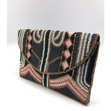 Load image into Gallery viewer, Beaded Envelope Clutch with Chain Strap
