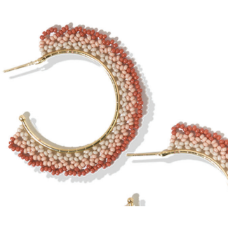 Beaded Hoop Earrings