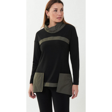 Load image into Gallery viewer, Two-Tone Funnel Neck Tunic
