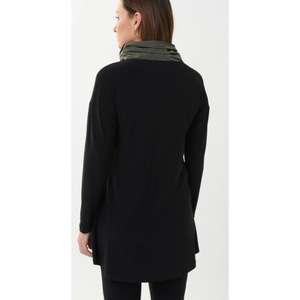 Two-Tone Funnel Neck Tunic