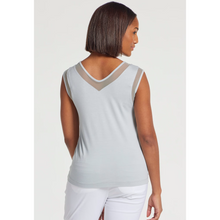 Load image into Gallery viewer, Pima Cotton V-Neck and Back Mesh Tank

