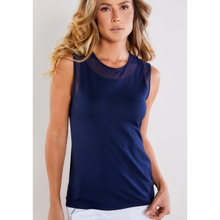 Load image into Gallery viewer, Pima Cotton Scoop Neck Mesh Tank
