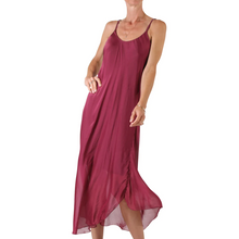 Load image into Gallery viewer, Silk Spaghetti Strap Midi-Length Dress
