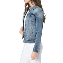 Load image into Gallery viewer, Long Sleeve Button Front Denim Jacket
