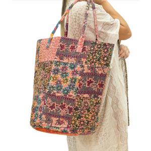 Tall Handled Kantha Tote