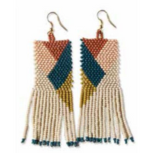 Load image into Gallery viewer, Stripe Fringe Earrings 3.75&quot;
