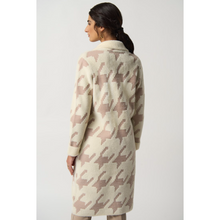 Load image into Gallery viewer, Full-Length Long Sleeve Houndstooth Sweater Coat
